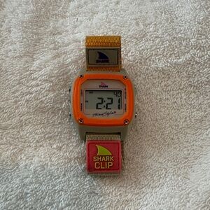 Freestyle Shark Clip Watch with Orange and Tan Accents